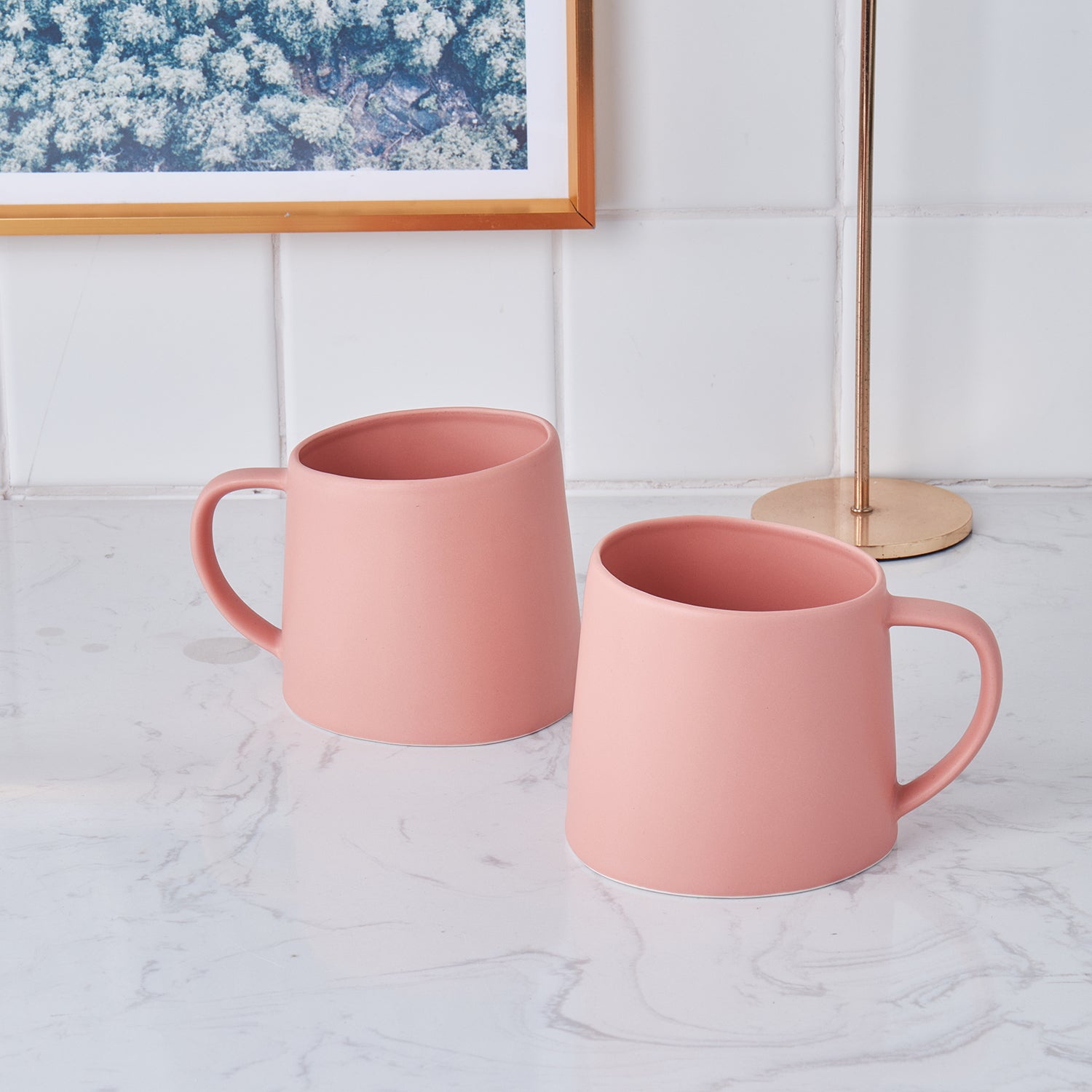 Premium Delilah Porcelain Coffee Mug Set - 6 Pack, Elegant Ceramic Tea Cups for Home, Office & Gifts - Dishwasher & Microwave Safe