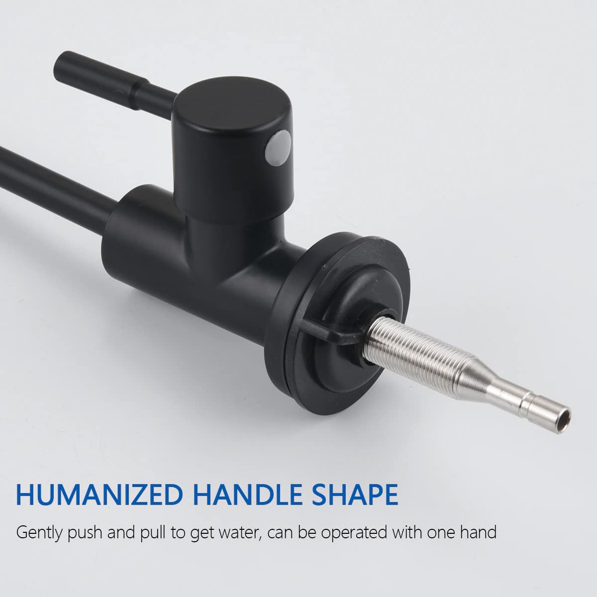 Premium SS 304 Kitchen RO Water Tap with Connecting Hose - Cold Water Faucet for Reverse Osmosis Systems (Black) - Perfect for Home, Office & RV Water Purification