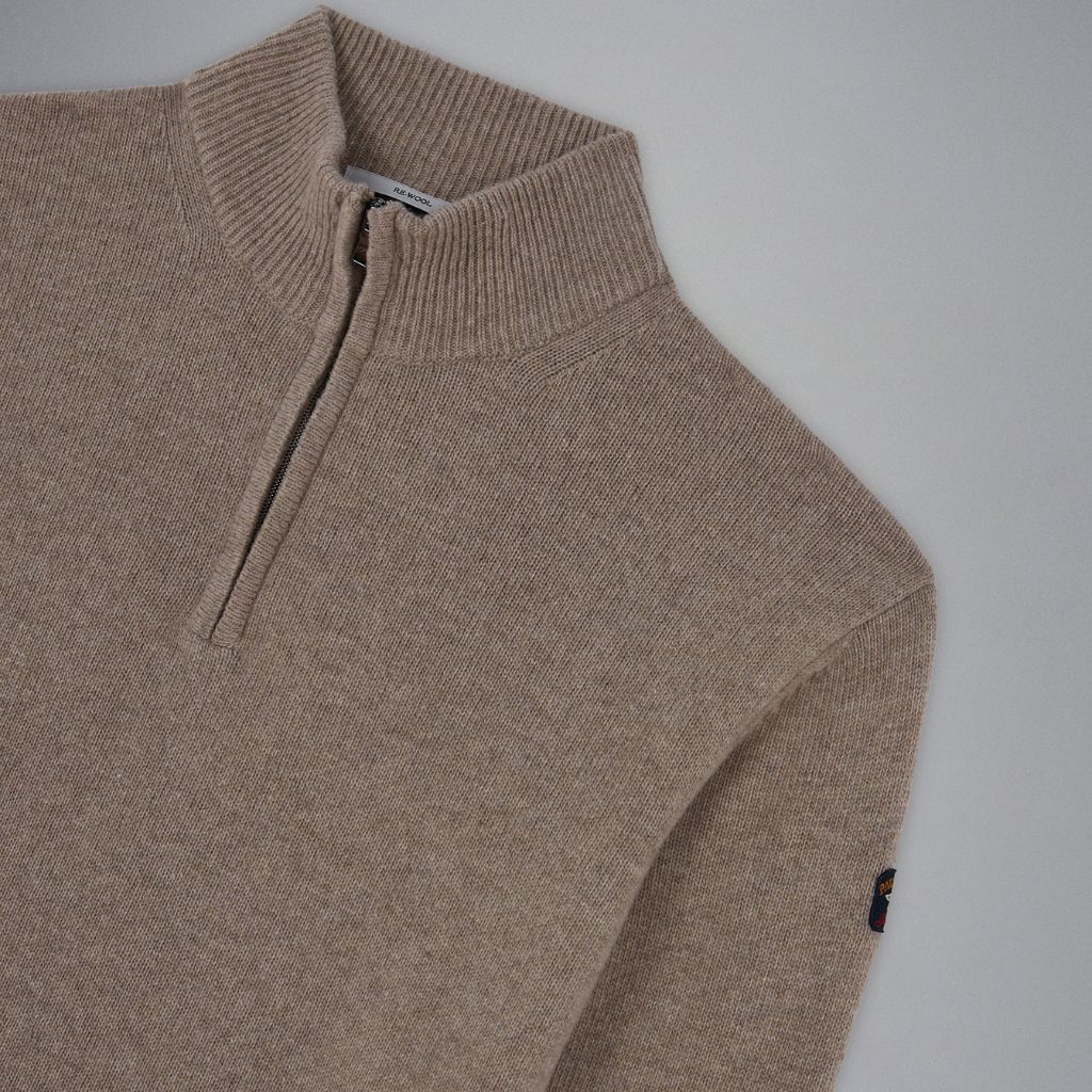 PAUL & SHARK Men's Half Zip Sweater - Lightweight Beige Pullover for Fall & Winter | Casual Comfort Wear for Outdoor Activities & Travel