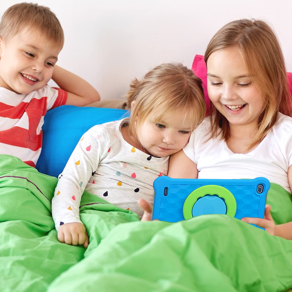 Kids Tablet 7 inch - Android 11 WiFi Learning Tablet for Children with Full HD 1920x1200 IPS Screen, 2GB RAM 32GB Storage, Preloaded Kidoz Educational Games & Apps (Blue) - Perfect for Homeschooling, Travel & Early Learning
