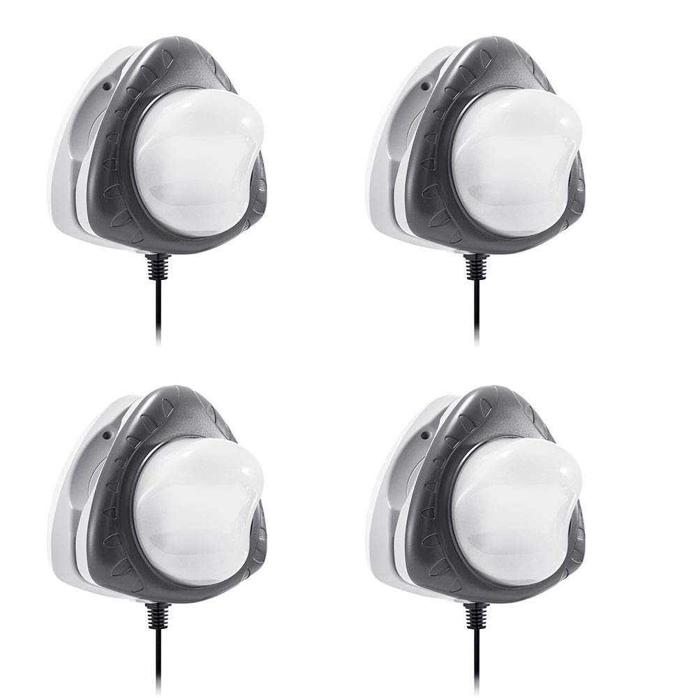 Intex Above Ground Pool LED Magnetic Wall Light - 4 Pack Underwater Lights for Swimming Pools, Spas & Hot Tubs | Energy Efficient Waterproof Lighting for Night Swimming & Backyard Decor