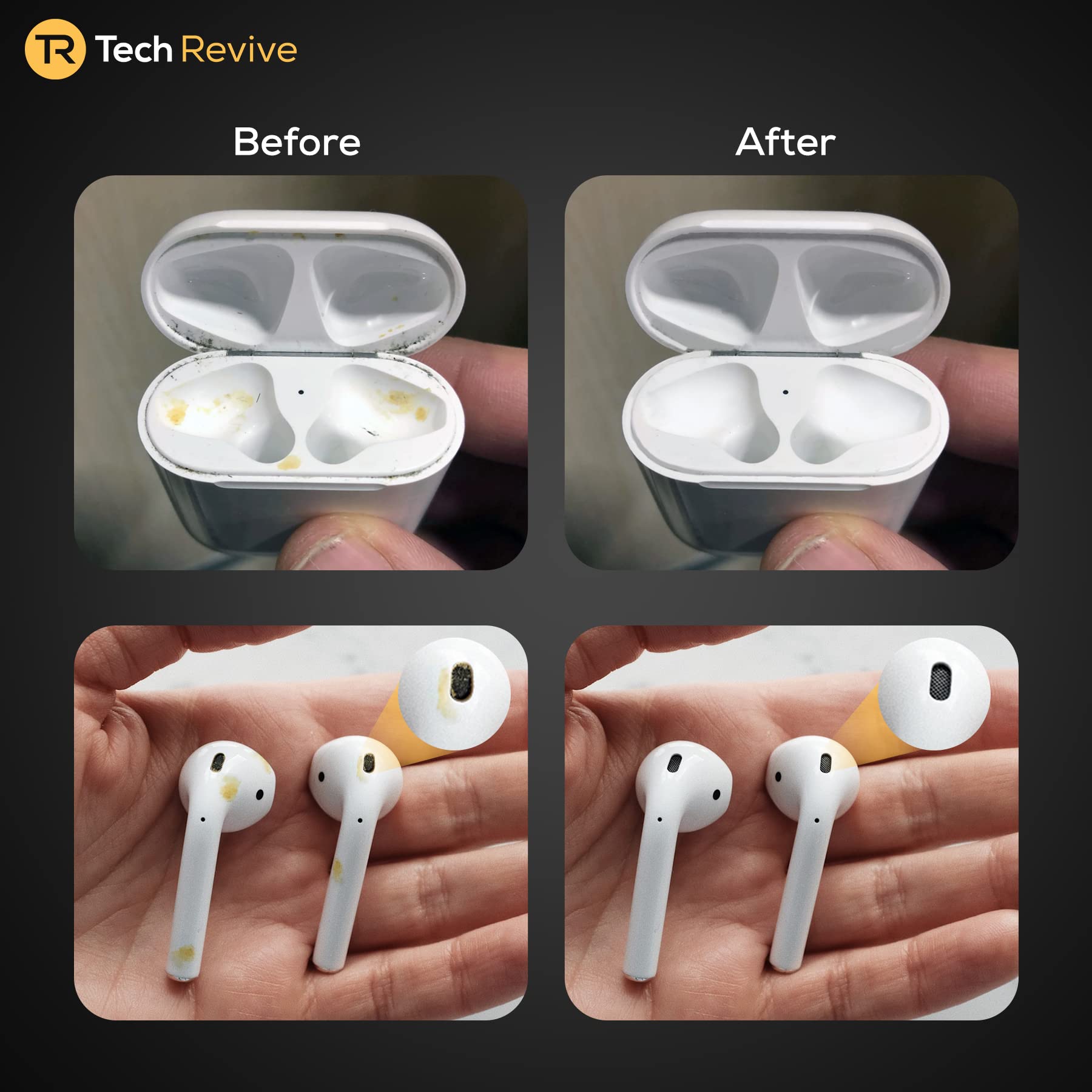 AirPods Cleaning Kit - 3-in-1 Earphone Cleaner for AirPods Pro & Samsung | Home & Travel Use