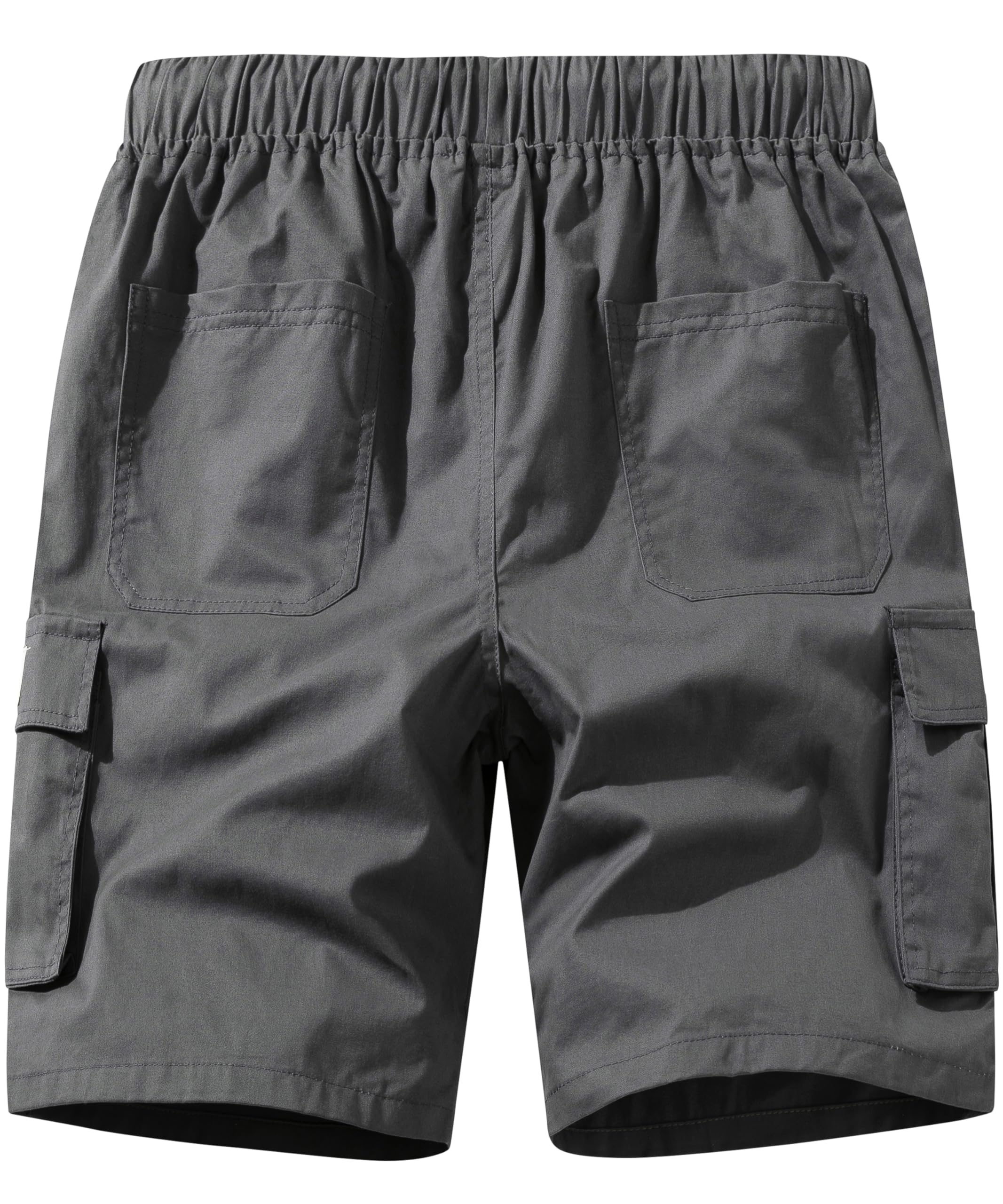 VCansion Men's Cargo Shorts - Breathable Cotton Camo Shorts with Elastic Waist & Multiple Pockets | Outdoor Hiking, Camping, Fishing & Summer Casual Wear