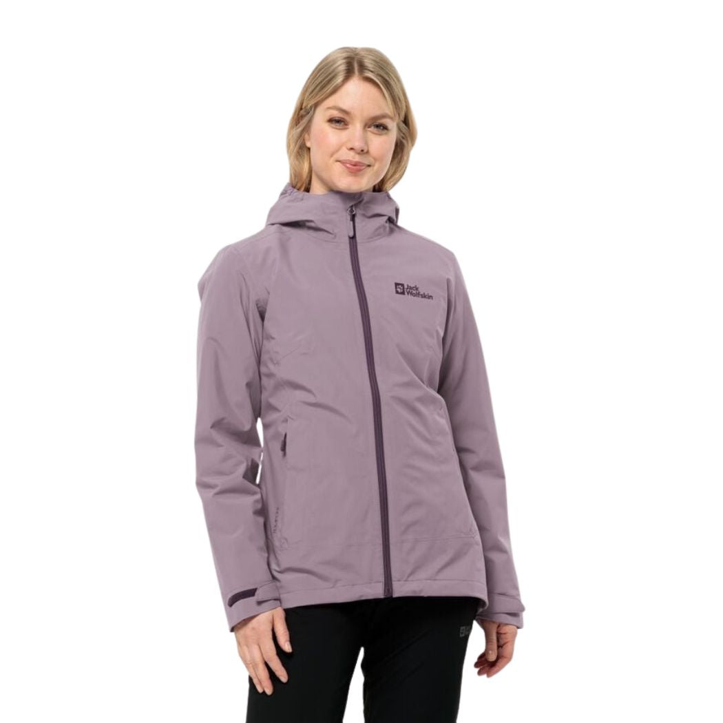 Jack Wolfskin Moonrise 3-in-1 Women's Waterproof Jacket - Lightweight Hiking & Outdoor Adventure Coat for Cold Weather