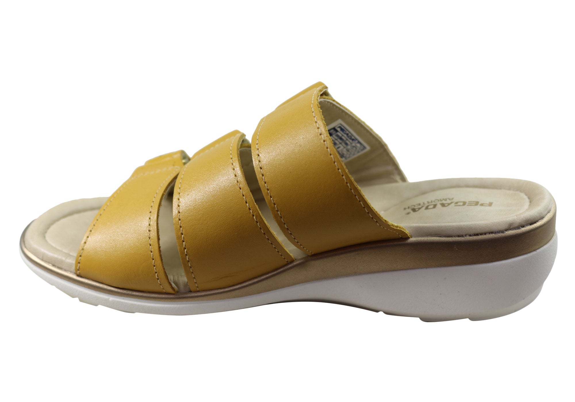 Pegada Treat Women's Comfort Leather Slides Sandals - Made in Brazil - Casual Summer Shoes for Beach, Pool & Home Wear