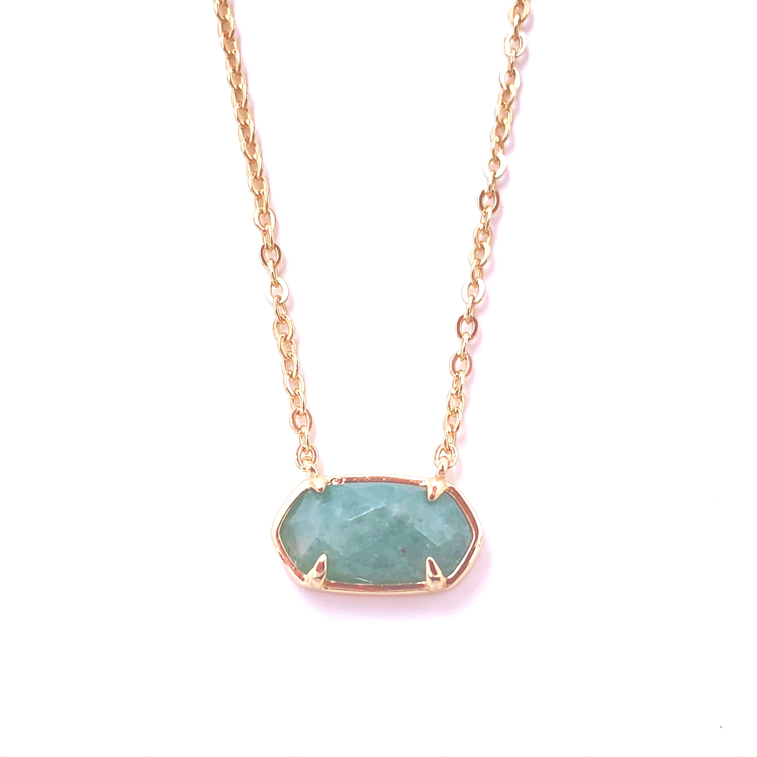 Ashley Gold Sterling Silver Semi Precious Gemstone Prong Set Necklace - Perfect for Weddings, Anniversaries & Special Occasions