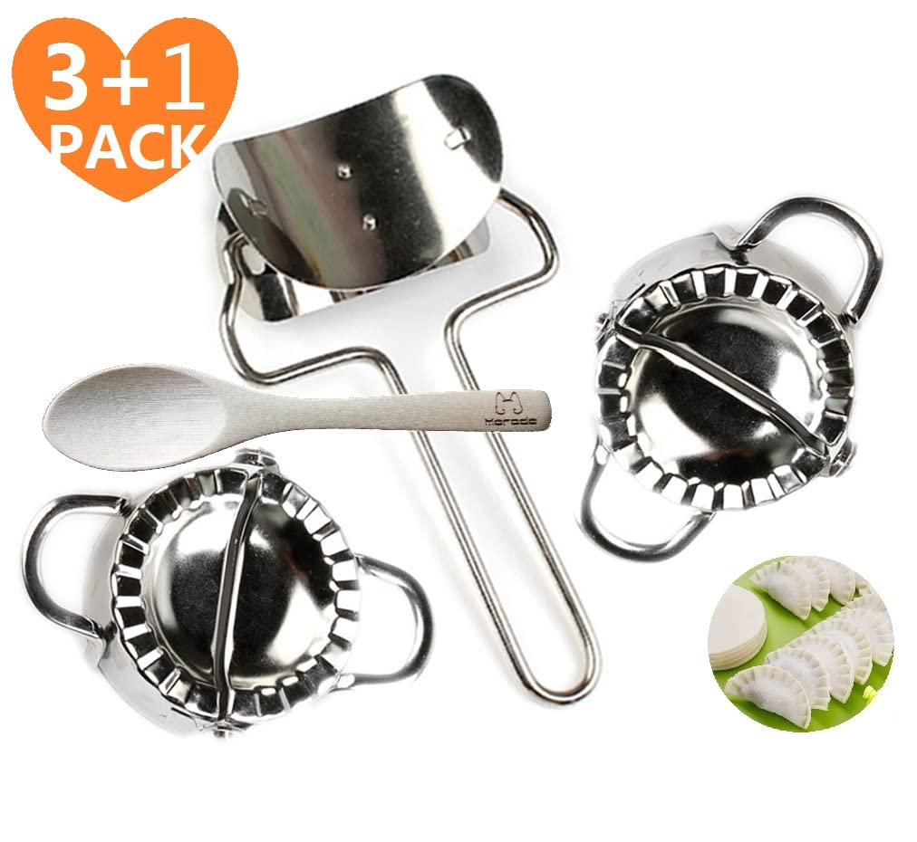 Morodo Dumpling Maker Kit - 1 Dumpling Press & 2 Molds for Quick Homemade Dumplings | Perfect for Asian Cooking, Family Meal Prep & Party Snacks