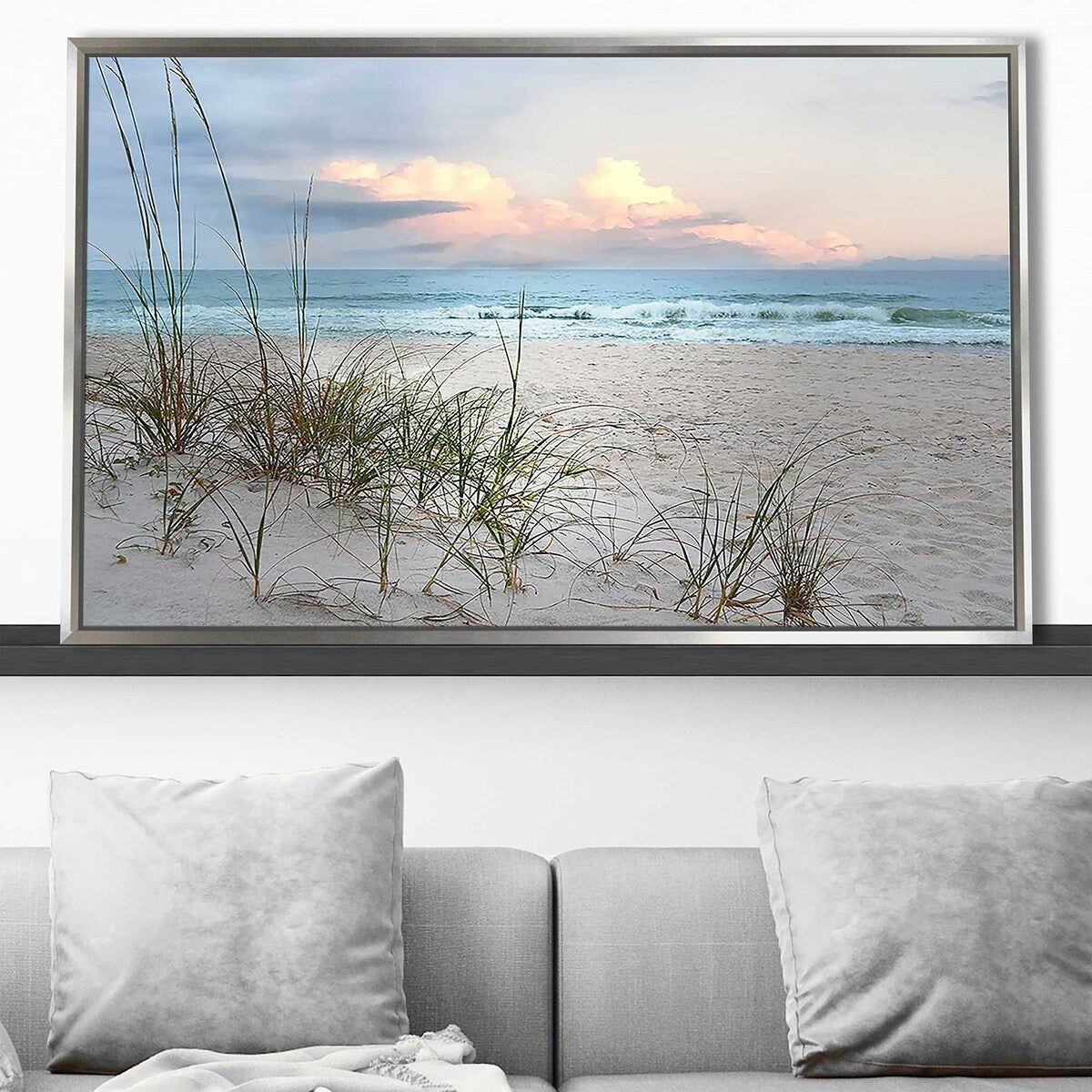 Beach Driftwood Print on Floating Canvas Wall Art - Coastal Decor for Living Room, Bedroom & Office - Nature Inspired Home Decor