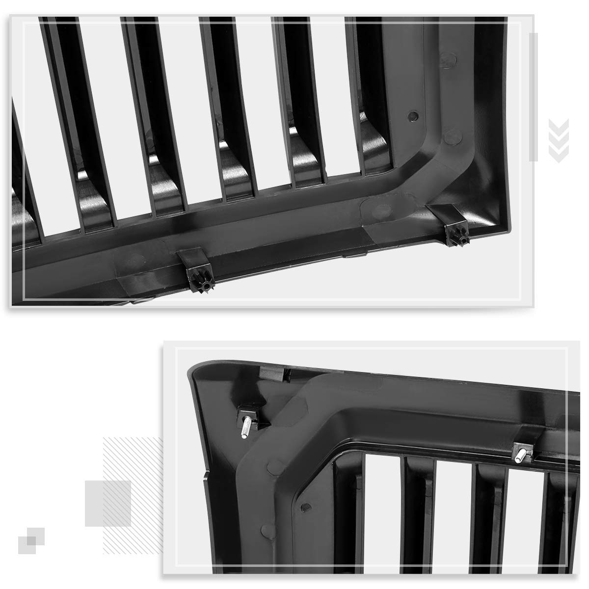 Black Vertical Fence Grille for 09-14 Ford F150 - Off-Road & Street Style