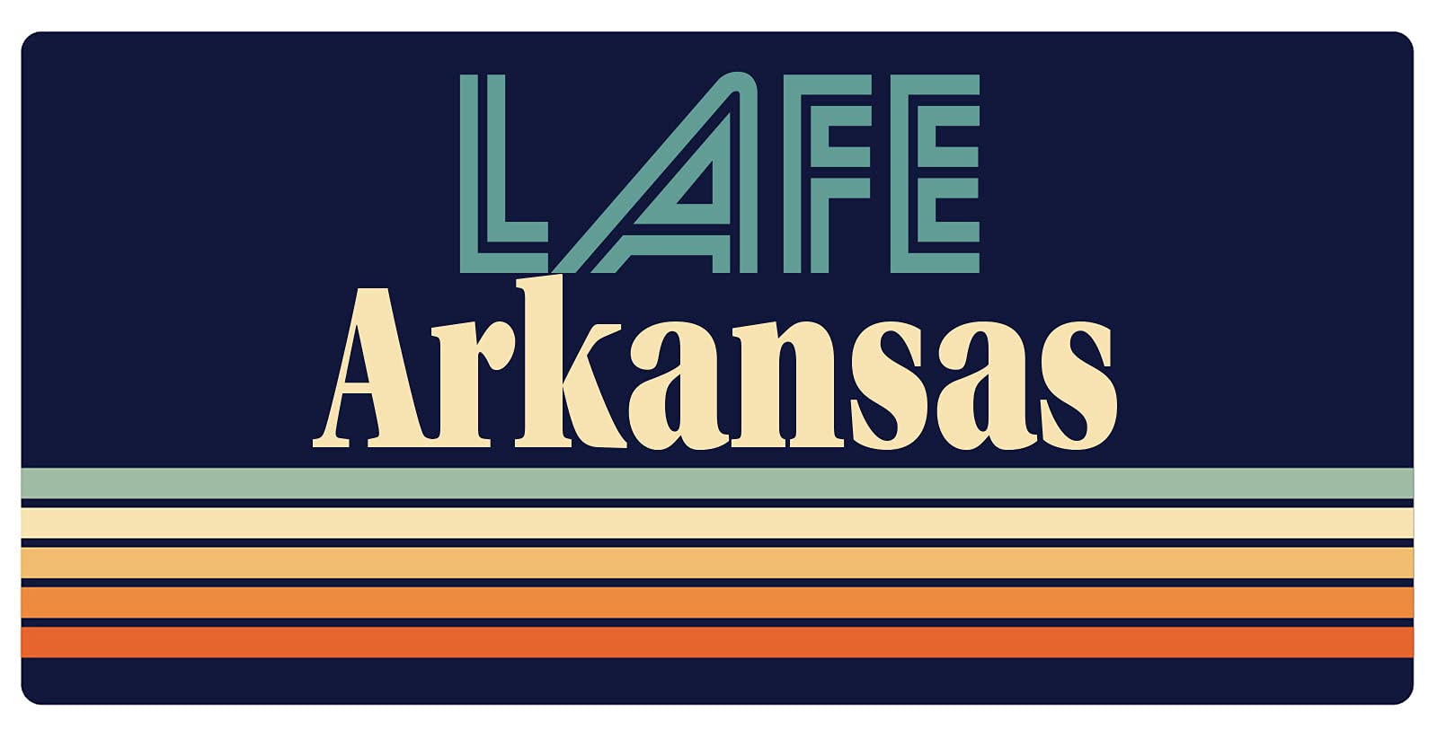 Lafe Arkansas 5 x 2.5-Inch Retro Fridge Magnet - Vintage Style Decorative Refrigerator Magnet for Home, Office & Dorm Room Decor