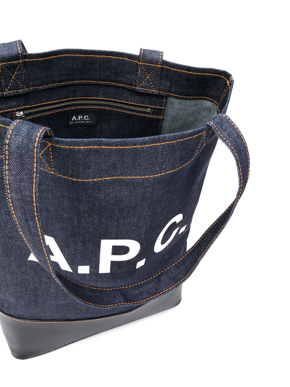 A.P.C. Blue Leather Shoulder Bag for Women - Stylish Crossbody Purse for Work, Travel & Everyday Use