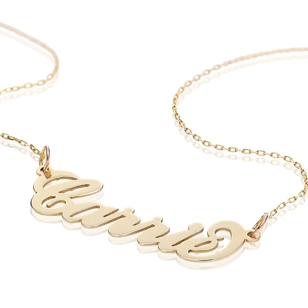 Personalized Carrie Name Necklace - Custom Engraved Dainty Gold/Silver Jewelry for Women - Unique Gift for Christmas, Mother's Day, Anniversary - Perfect for Date Night, Bridal Shower & Special Occasions