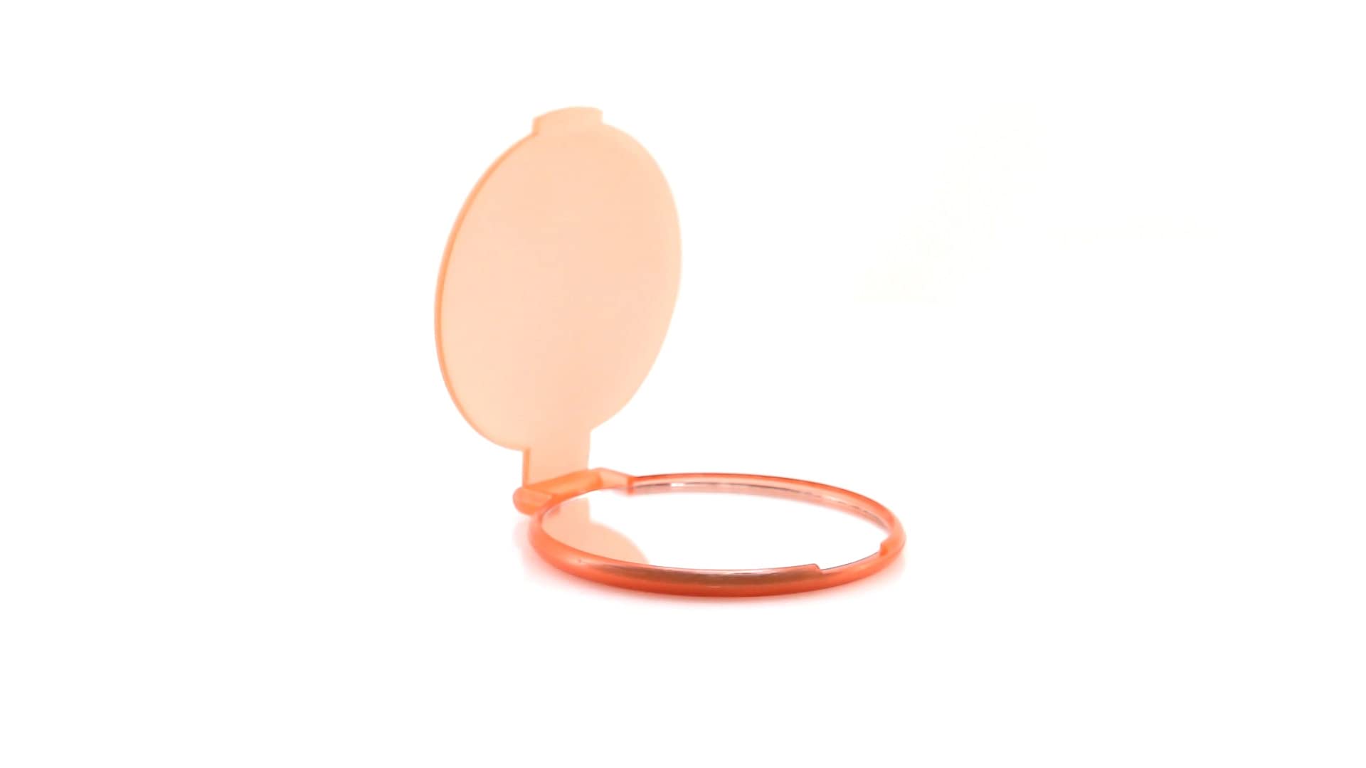 eBuyGB Compact Vanity Handbag Mirrors - Folding Cosmetic Mirror for Makeup & Travel - Portable Toiletry Bag (Orange, 10-Pack) - Perfect for Home, Office & On-the-Go Touch Ups