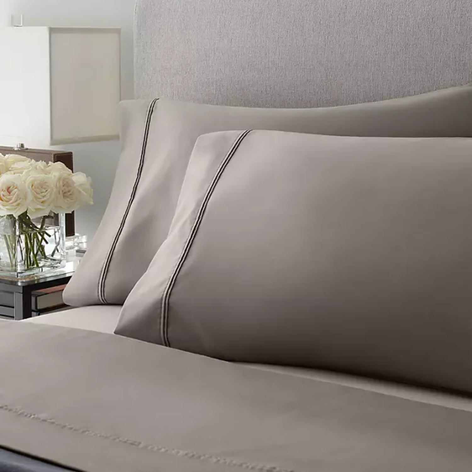 Premium 700 Thread Count 100% Egyptian Cotton Sheet Set - California King Size, Soft Grey Bisque - Luxury Hotel Collection for Ultimate Comfort & Breathability - Perfect for Master Bedrooms, Guest Rooms & Upscale Accommodations