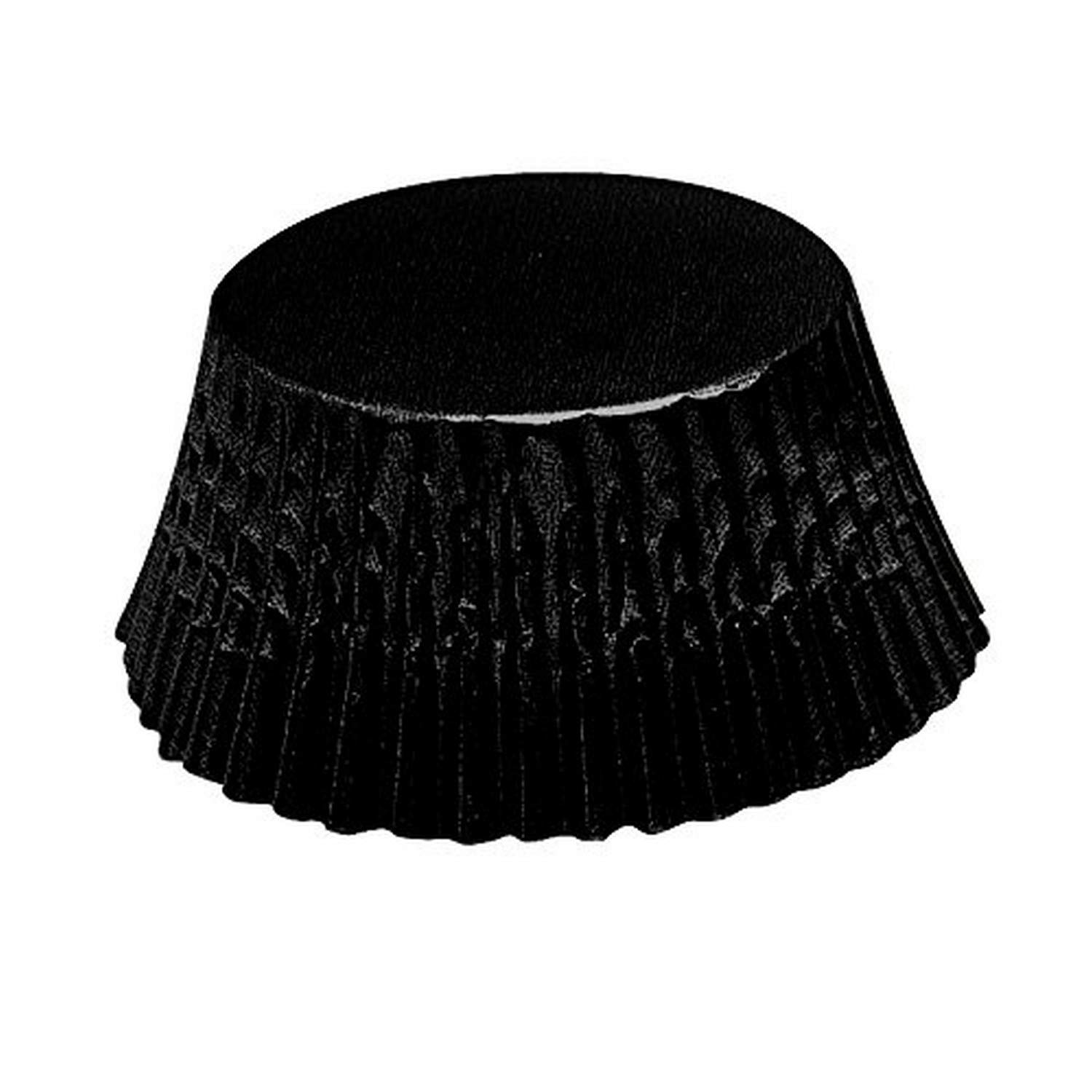 Fox Run Standard Black Foil Baking Cups - 32 Count, Perfect for Cupcakes, Muffins & Party Desserts