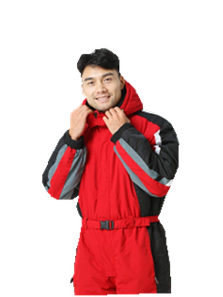 Windproof Reflective Taslon One-Piece Snowsuit for Men & Women - Winter Outdoor Activities, Skiing, Snowboarding & Cold Weather Protection