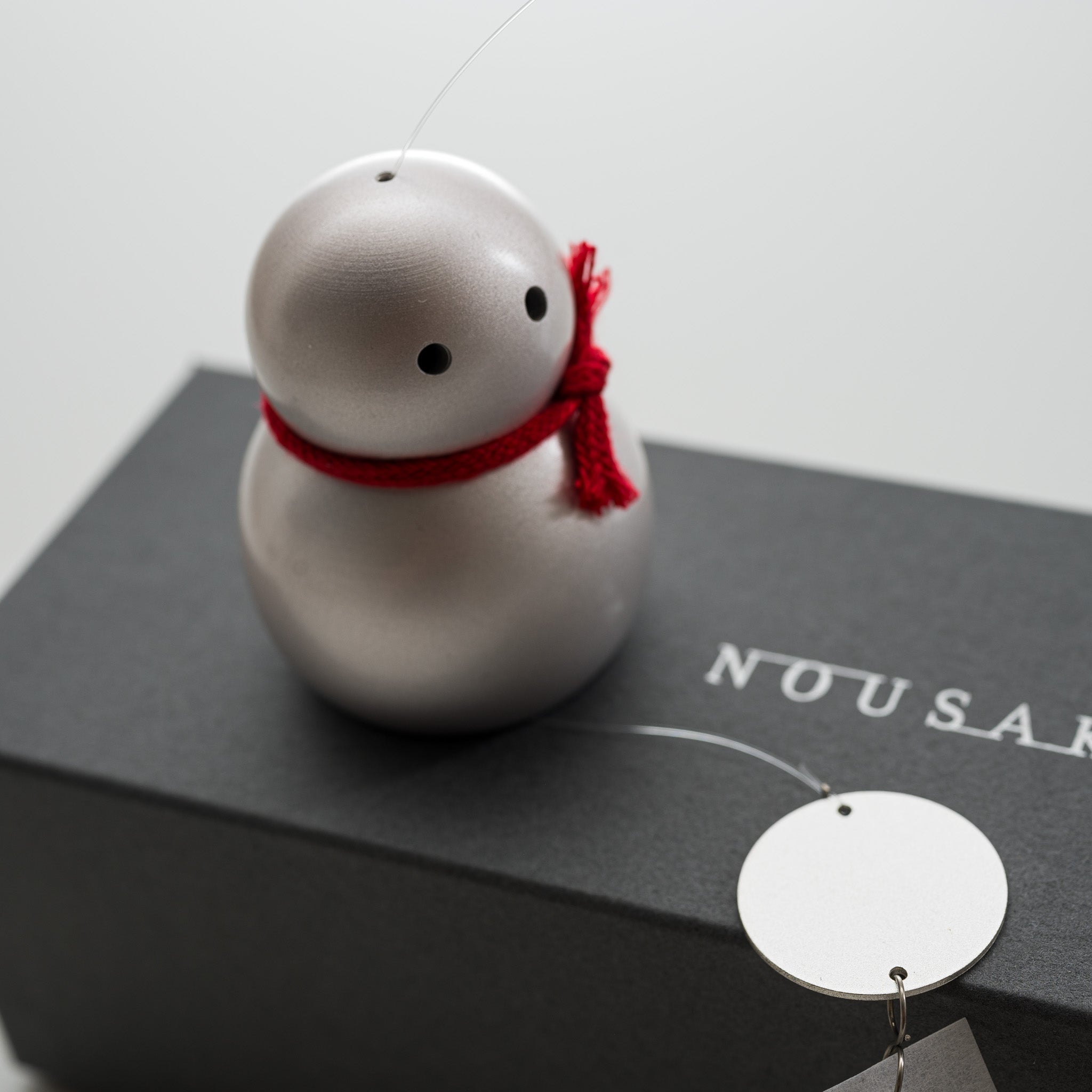 Nousaku Genuine Brass Wind Chime - Handcrafted Snowman Design for Outdoor Garden Decor & Relaxation | Perfect for Patio, Porch, and Zen Meditation Spaces