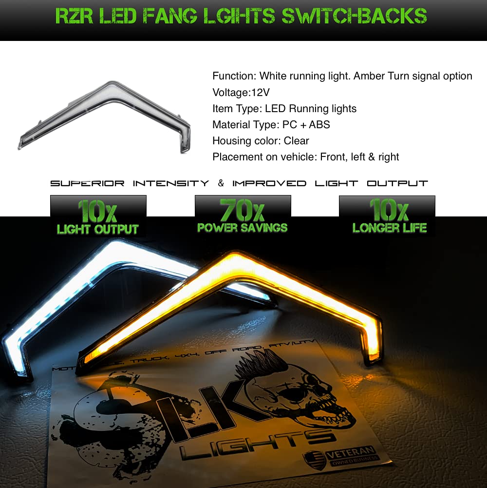 SLK-Lights RZR XP Center Tail Light - OEM Replacement for Polaris RZR XP 1000 Turbo & Sportsman 1000 XP (2019-2021) - Smoke Bundle Rear Accent Lamp for Enhanced Visibility & Off-Road Safety