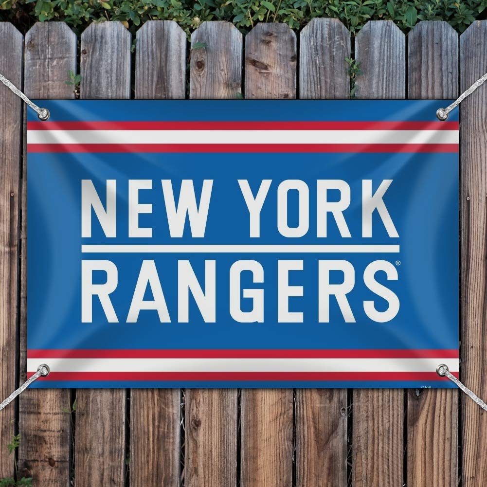 New York Rangers NHL Logo Metal Wall Sign - Officially Licensed Home & Office Decor for Hockey Fans - Perfect for Man Cave, Game Room, or Sports Bar