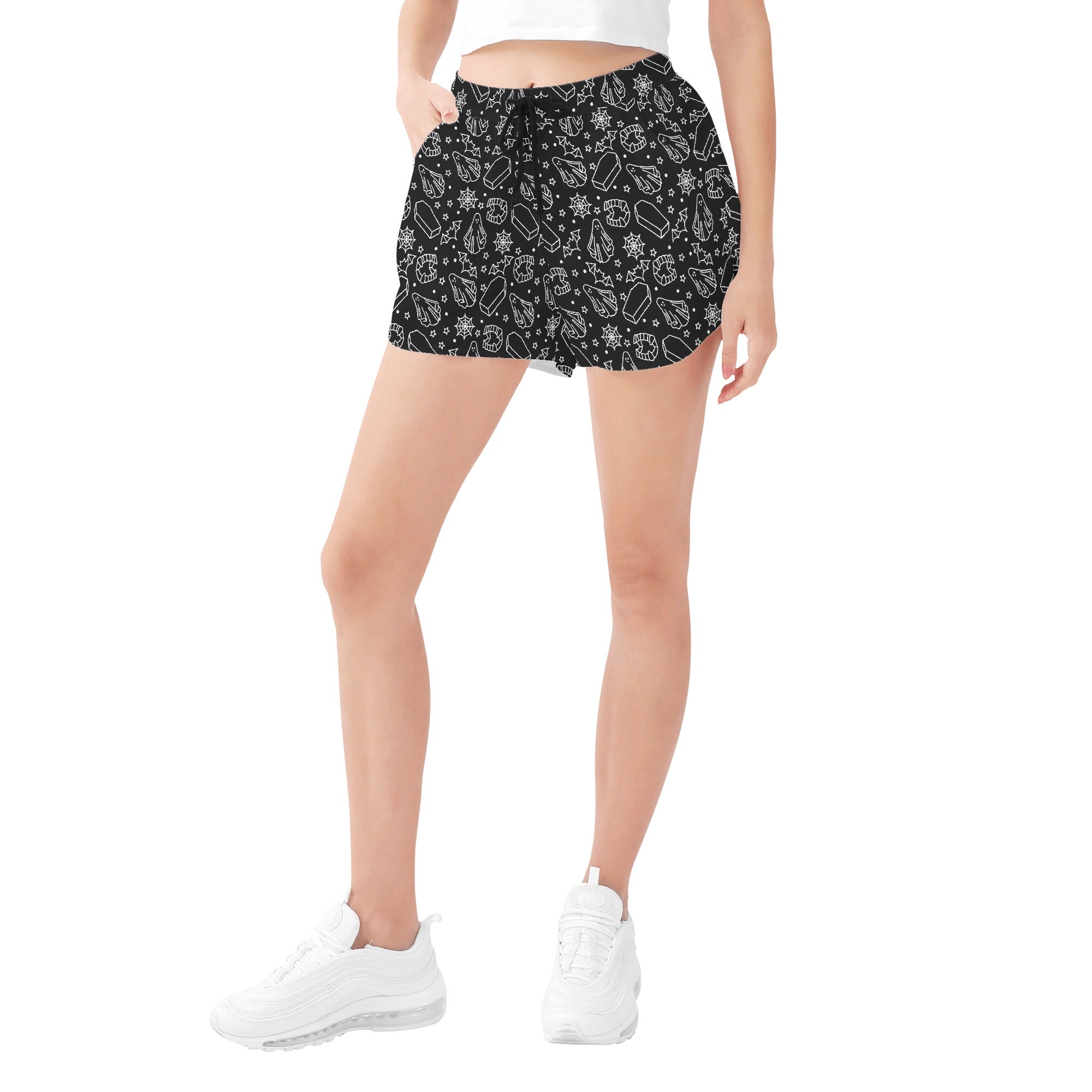 Gothic Symbol Women's Casual Beach Shorts - Trendy Summer Shorts for Women, Comfortable & Stylish - Perfect for Beach Outings, Vacations, and Casual Wear