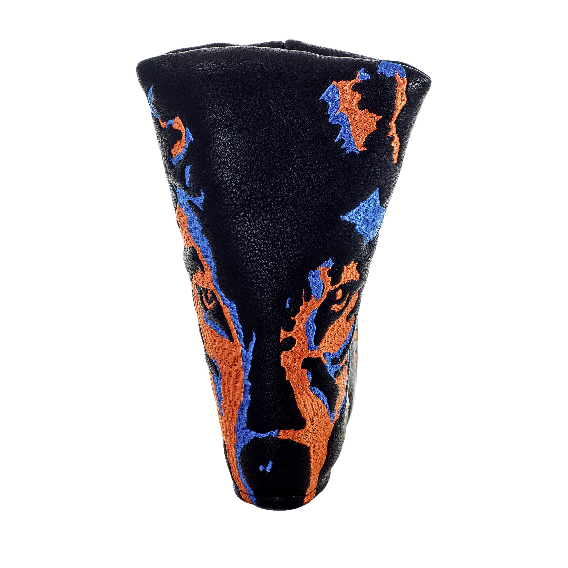 19th Hole Custom Shop Wolf Head Blade & Midsize Mallet Putter Headcover - Black | Premium Golf Club Cover for Blade & Mallet Putters | Protects Your Putter on the Green & in Your Golf Bag