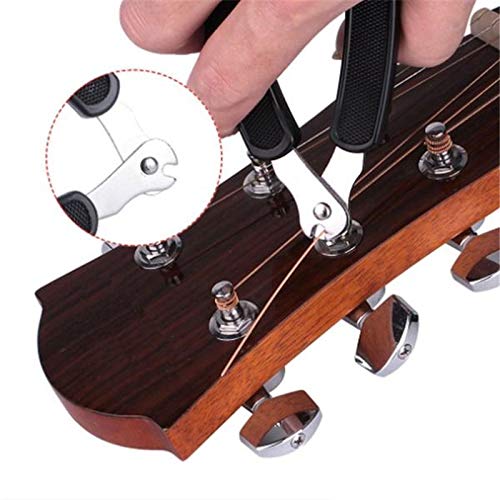 Vilihkc 3-in-1 Guitar String Winder, Cutter & Pin Puller Tool - Professional Guitar Accessories for String Changing & Maintenance (Black) - Perfect for Acoustic & Electric Guitar Players, Music Enthusiasts & Repair Shops
