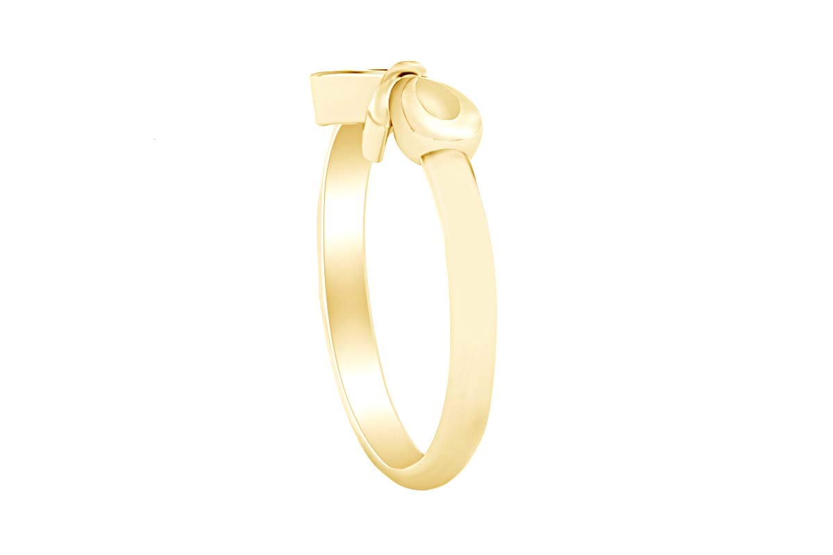 14K Gold Over Sterling Silver Infinity Bow Promise Ring - Elegant Engagement & Wedding Band for Women | Perfect Gift for Anniversaries, Valentine's Day & Special Occasions