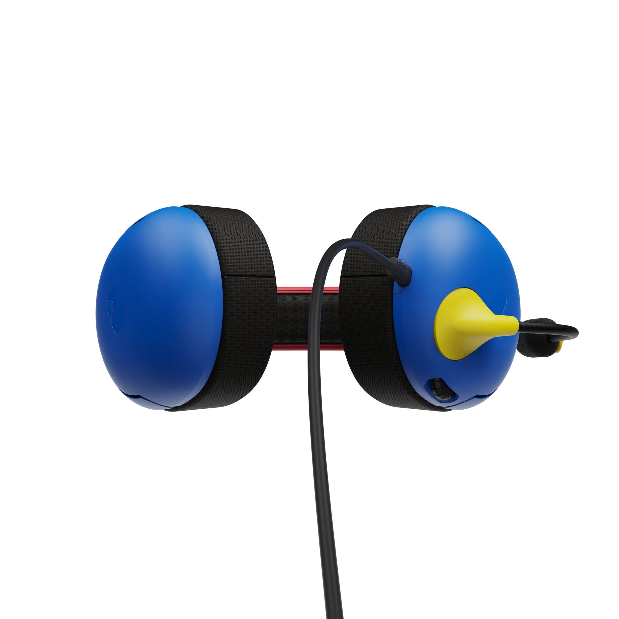 PDP Gaming AIRLITE Stereo Headset with Noise Cancelling Mic for Nintendo Switch/Switch Lite/OLED - Lightweight Wired Gaming Headphones with 3.5mm Jack, Soft Ear Cushions (Mario Dash Blue) - Perfect for Gaming, Online Classes & Remote Work
