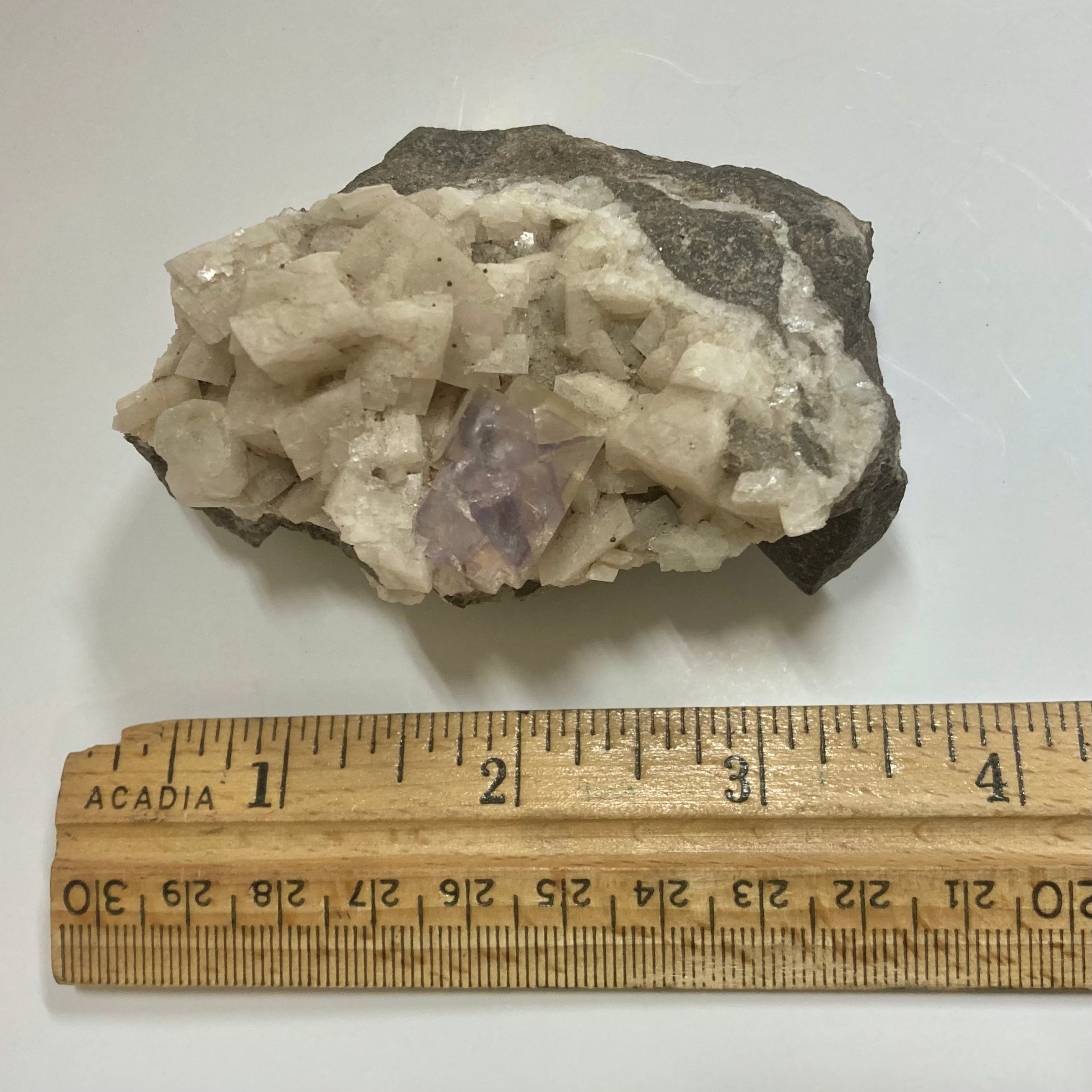 Natural Fluorite & Calcite on Dolomite Crystal Cluster - Healing Stone Collection for Meditation, Home Decor, and Spiritual Gifts