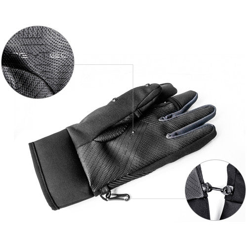 PGYTECH Photography Gloves (Large) - Cold Weather Shooting Gloves for Outdoor Photography & Videography - Perfect for Winter Hiking, Skiing, and Snow Sports