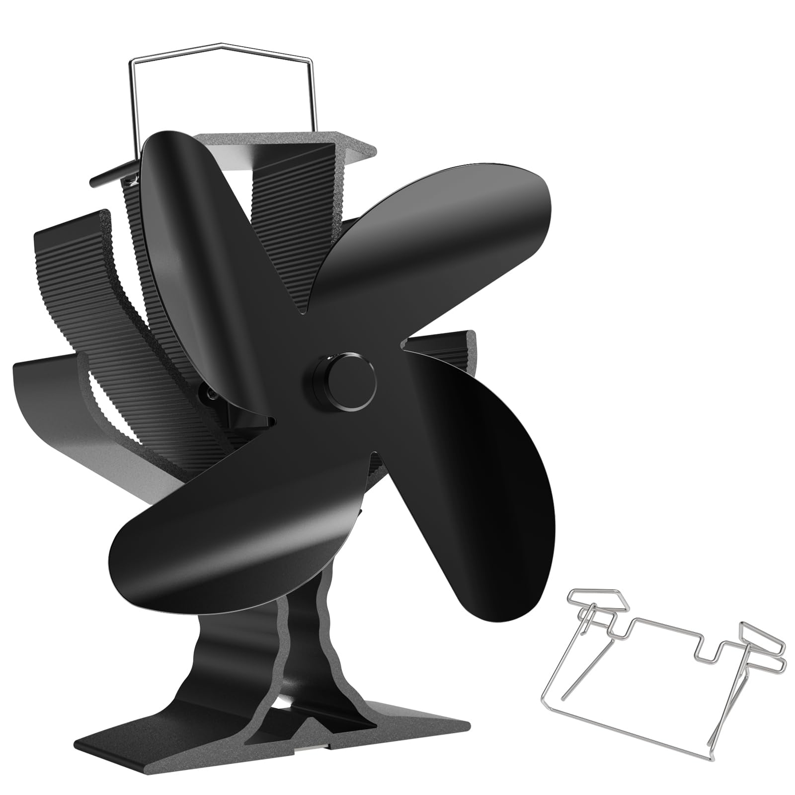 Signstek Wood Stove Fan with Hook for Fireplace & Camping