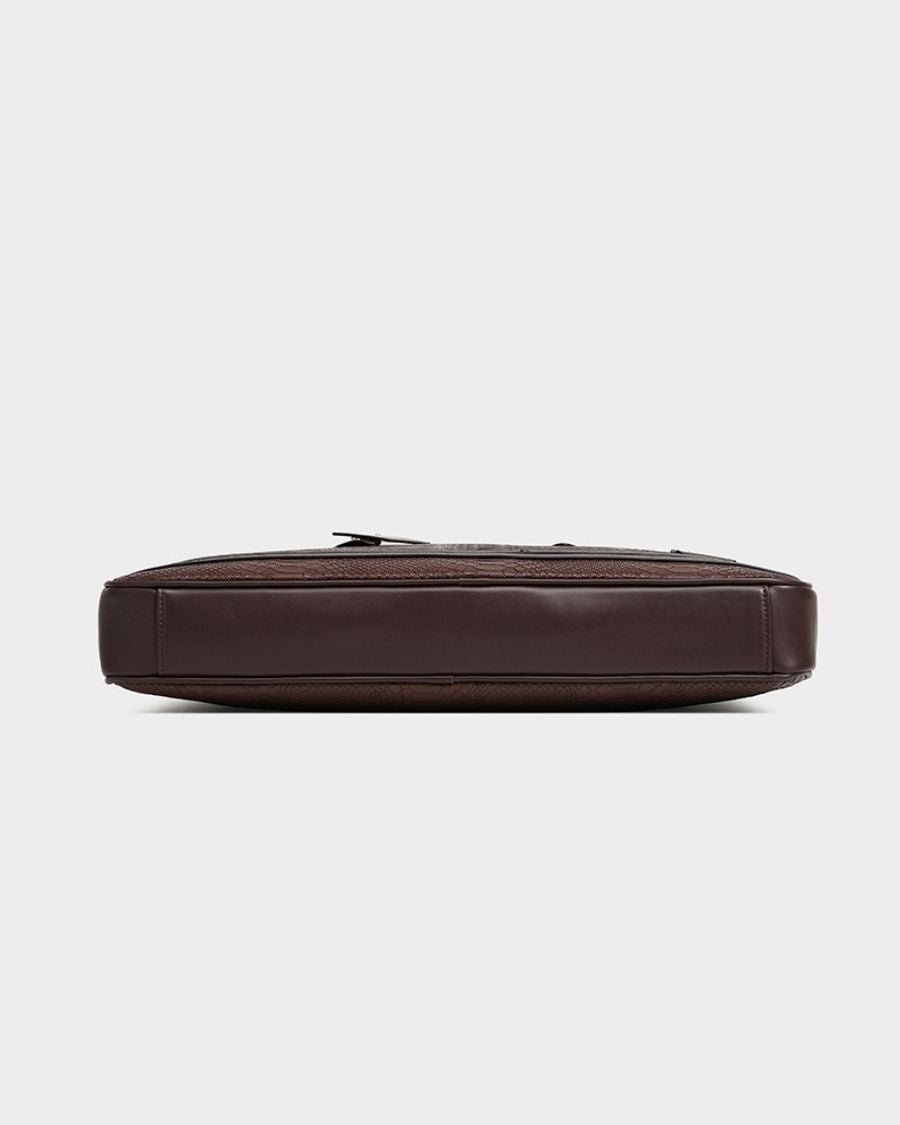 Apollo 1 Premium Leather Laptop Bag in Chocolate Brown - Stylish & Durable 15.6 Inch Laptop Briefcase for Work, Business Travel & College