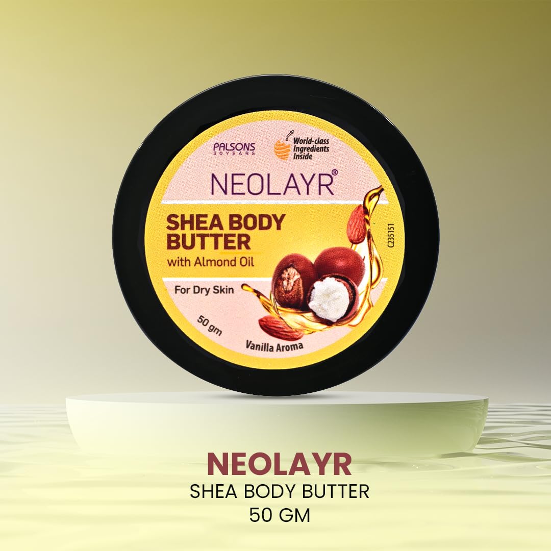 Neolayr Shea Body Butter 50g - Ultra Moisturizing & Nourishing Cream for Dry Skin - Perfect for Daily Hydration & Spa Treatments