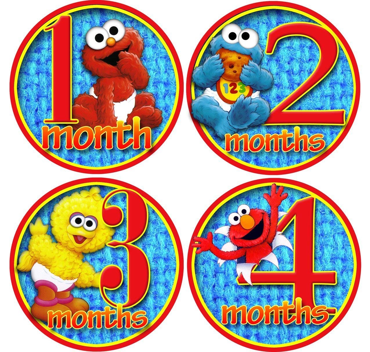 1-12 Month Baby Milestone Stickers - Adorable Sesame Street Elmo Design for Monthly Photos | Perfect Baby Shower Gift & Newborn Photo Props