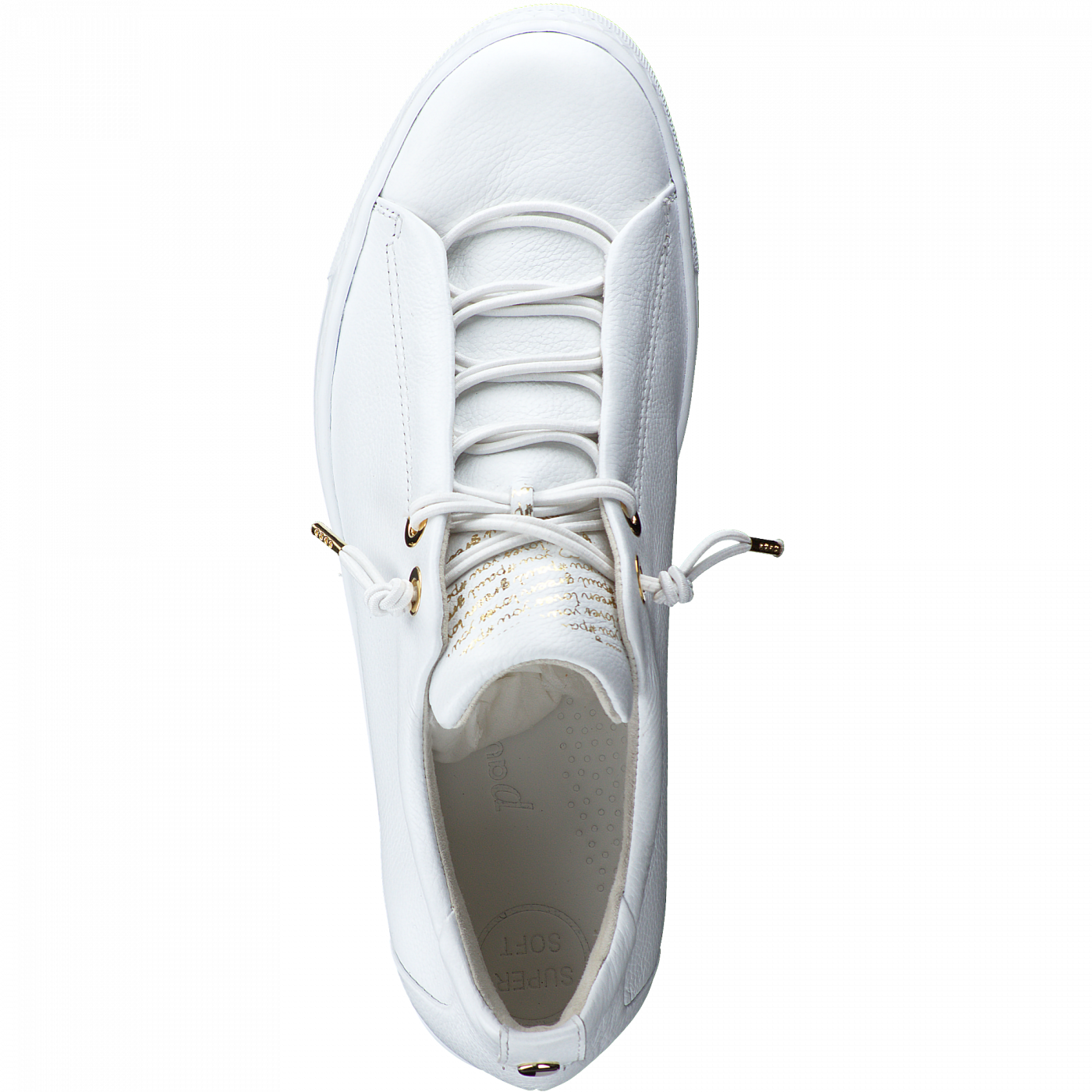 PAUL GREEN 5017 Women's White Leather Sneakers - Comfortable & Stylish Casual Shoes for Walking, Work & Everyday Wear