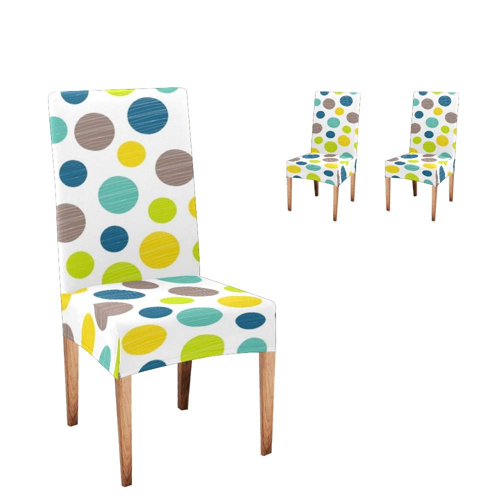 Stylish CUXWEOT Polka Dot Dining Chair Covers - Set of 2 Washable Slipcovers for Kitchen, Party & Home Decor | Perfect for Weddings, Holidays & Everyday Use