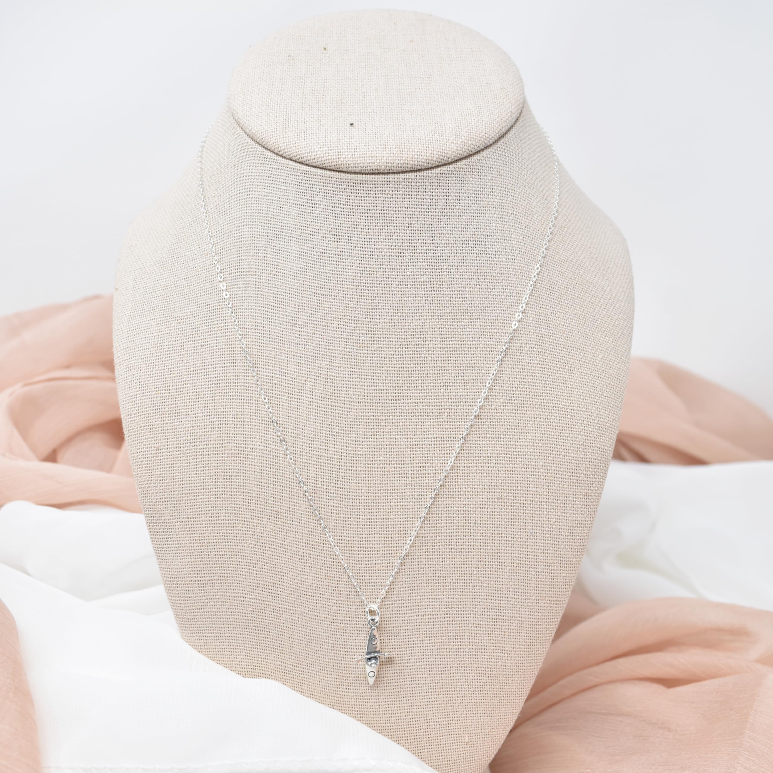 Sterling Silver Kayak Necklace for Women - Elegant Kayaking Jewelry Pendant Gift - Perfect for Kayaking Enthusiasts & Outdoor Lovers