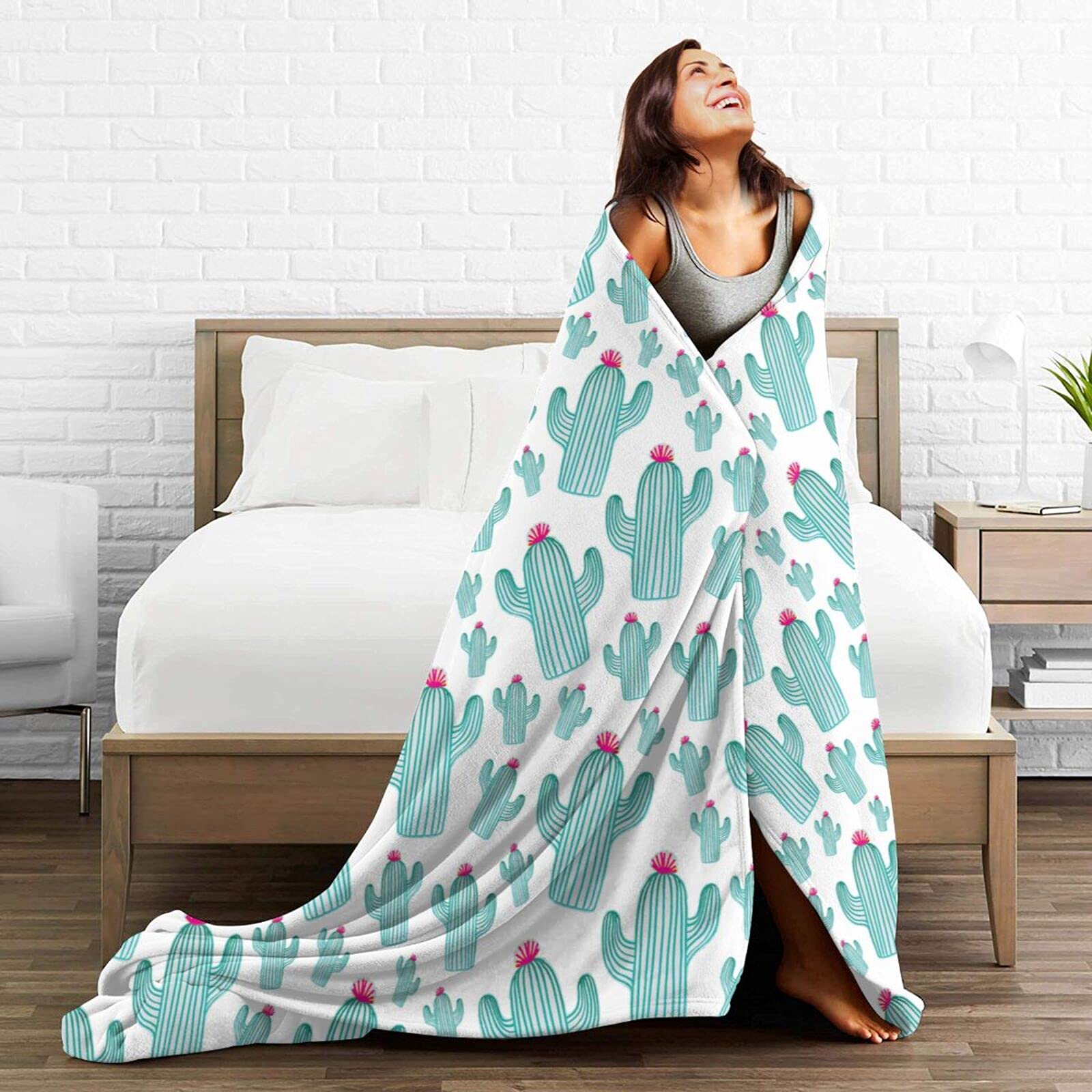Soft Flannel Strawberry Throw Blanket - 80