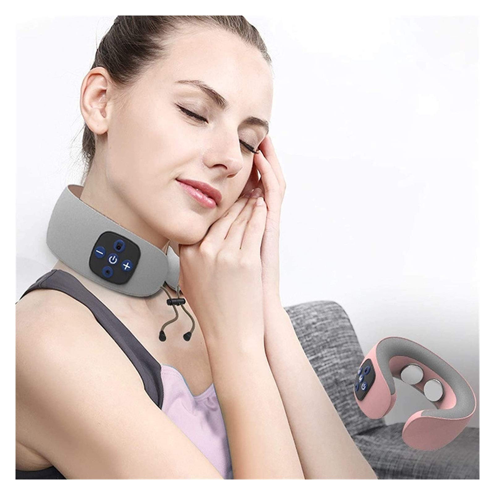 Heated Neck Massager for Pain Relief - Cordless Deep Tissue Massager with 3 Modes & 9 Intensity Levels, Portable Trigger Point Therapy for Shoulder & Back - Perfect Gift for Men & Women - Use at Home, Office, Travel & Gym