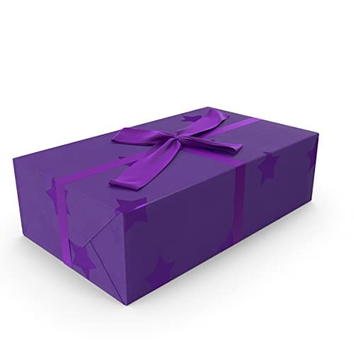 HappyMates 10 Sheets Purple 12x18 Inch Gift Wrapping Paper - Premium Decorative Design for Birthday, Christmas, Wedding & Party Presents - Perfect for Gift Bags, Boxes, Baskets & DIY Home Decor