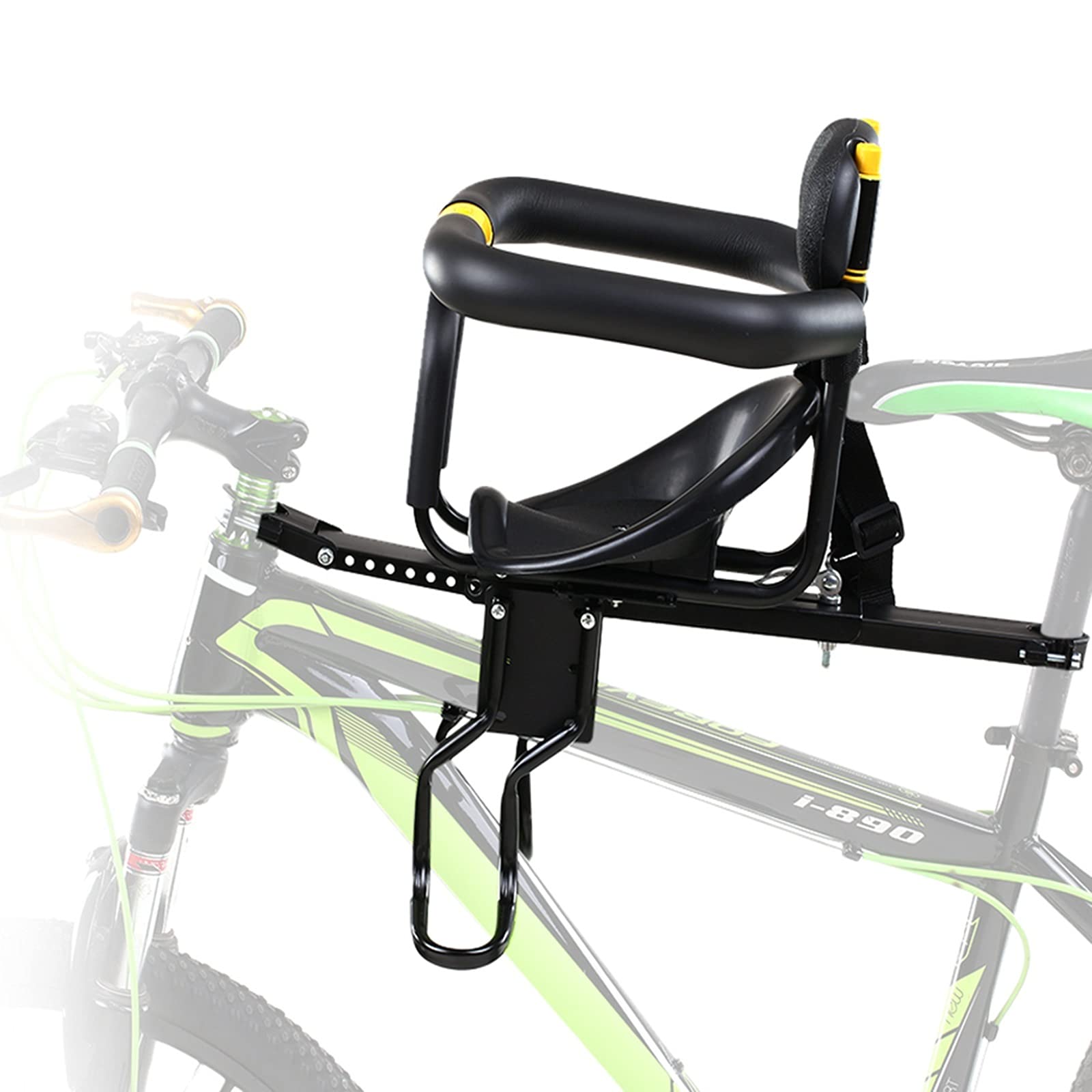 **SXZHSM Kids Bike Front Mount Seat - Adjustable & Safe Child Bicycle Carrier with Handrail for Toddlers & Infants - Compatible with Mountain Bikes, Road Bikes & Commuting - Perfect for Family Rides, Outdoor Adventures & Daily Errands**