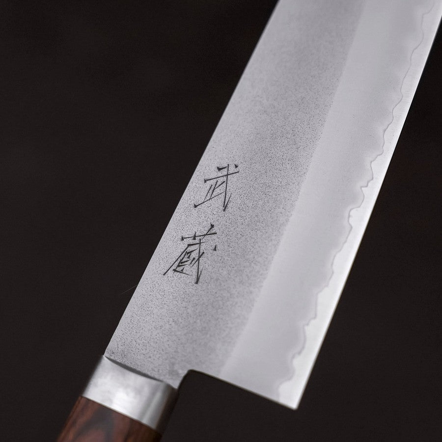Premium Santoku Knife 165mm - VG-1 Stainless Steel Blade with Nashiji Finish & Mahogany Handle - Perfect for Slicing, Dicing, and Chopping Vegetables, Meat, and Fish in Professional Kitchens or Home Cooking