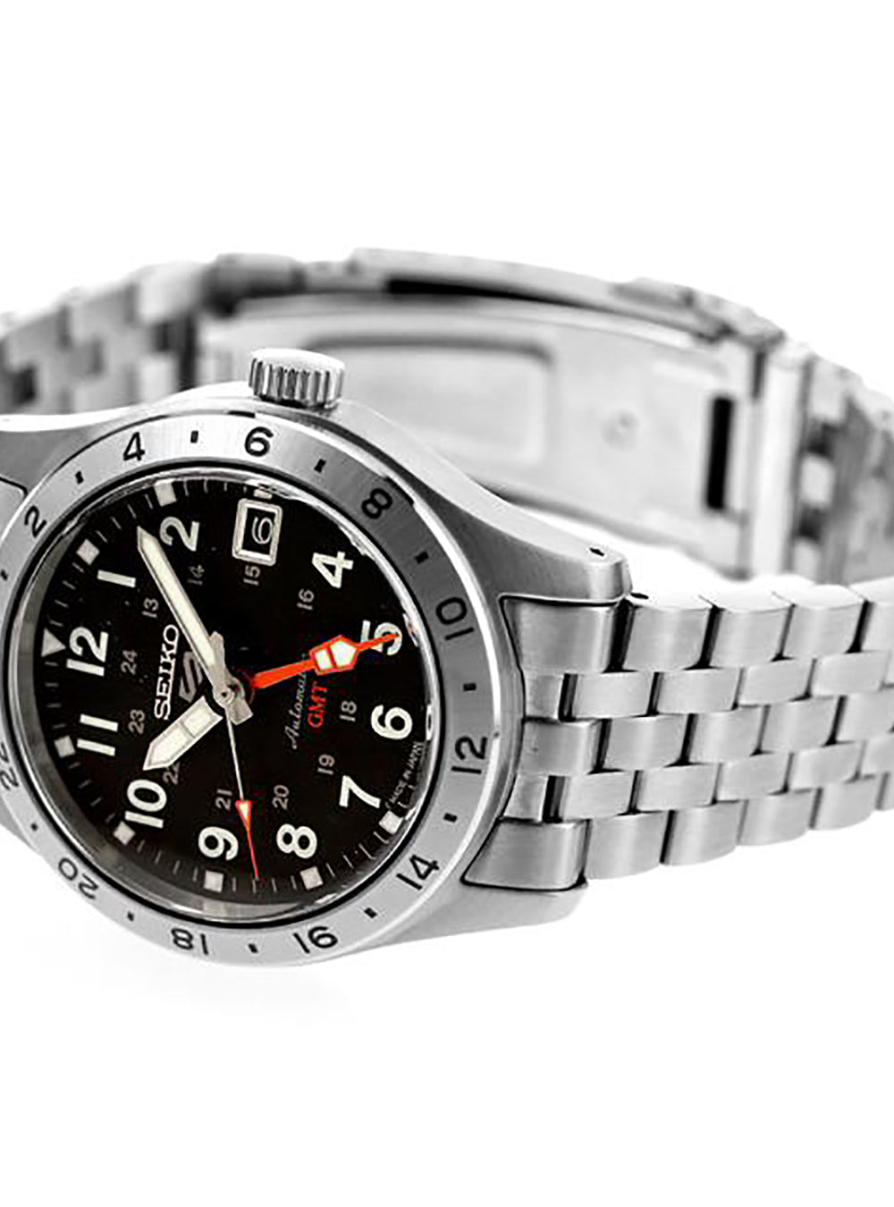 SEIKO 5 Sports GMT Automatic Watch - Japanese Made JDM Field & Travel Timepiece for Men - Perfect for Outdoor Adventures, Business Travel & Everyday Wear