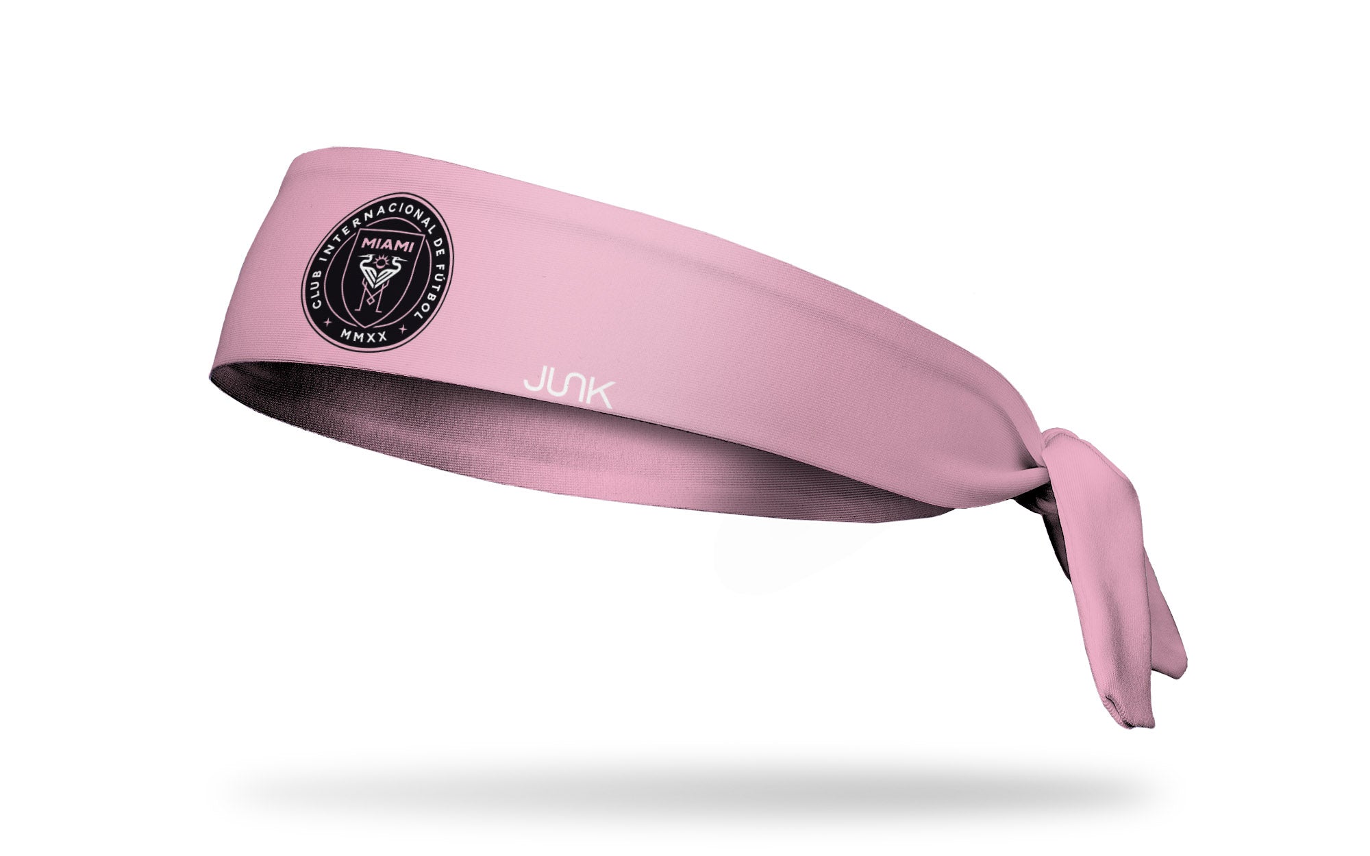 Inter Miami CF Pink Logo Flex Tie Headband for Women & Men - Adjustable Sweatband for Soccer, Running, Workouts & Sports - Perfect Gift for Fans