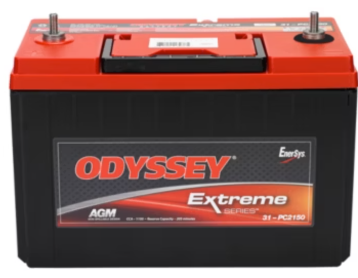 Odyssey PC2150 ODX AGM31 Battery - Group Size 31, 12V, 1150CCA - Perfect for Marine, RV, and Off-Grid Power Applications