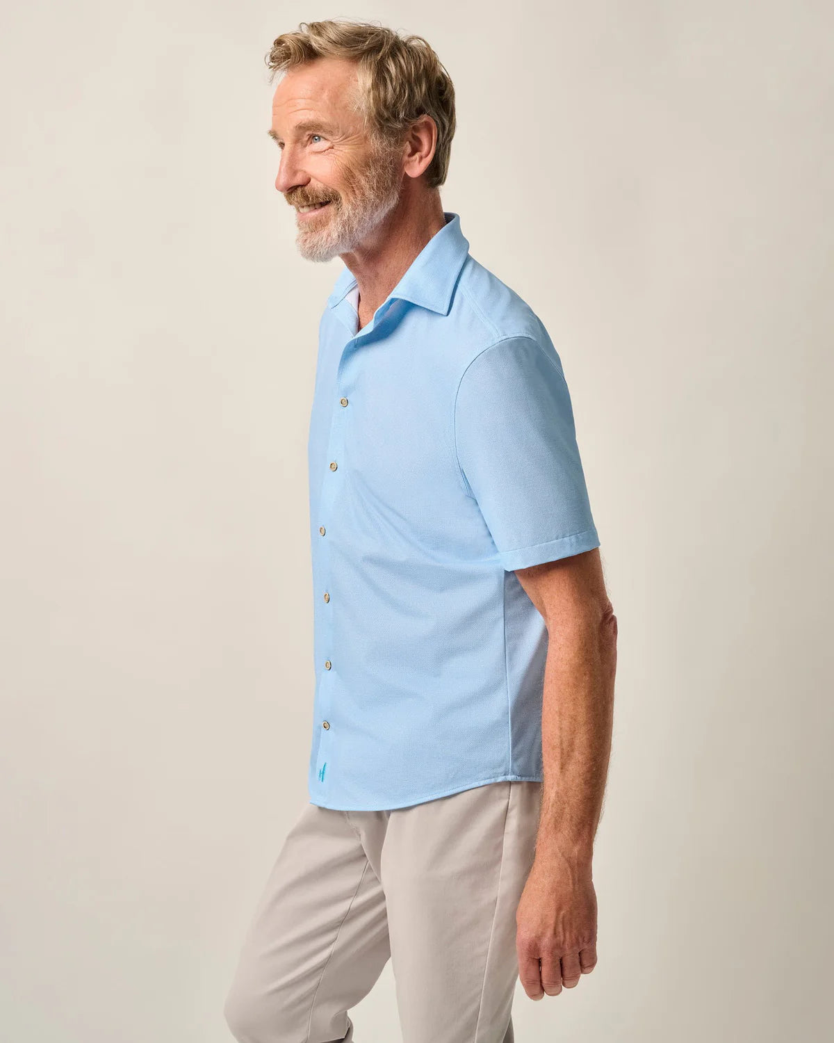 Johnnie-O Spielman Solid Men's Casual Shirt - Classic Fit, Short Sleeve, Button Down for Golf, Office & Summer Outings