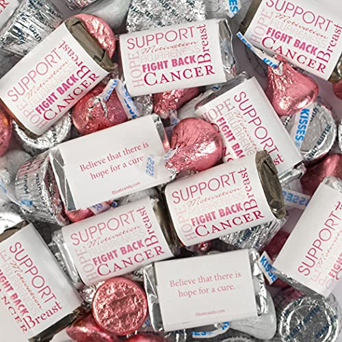 **25 lb Bulk Hershey's Miniatures, Kisses & Reese's Peanut Butter Cups - Breast Cancer Awareness Candy for Fundraisers, Office Snacks & Halloween Treats**