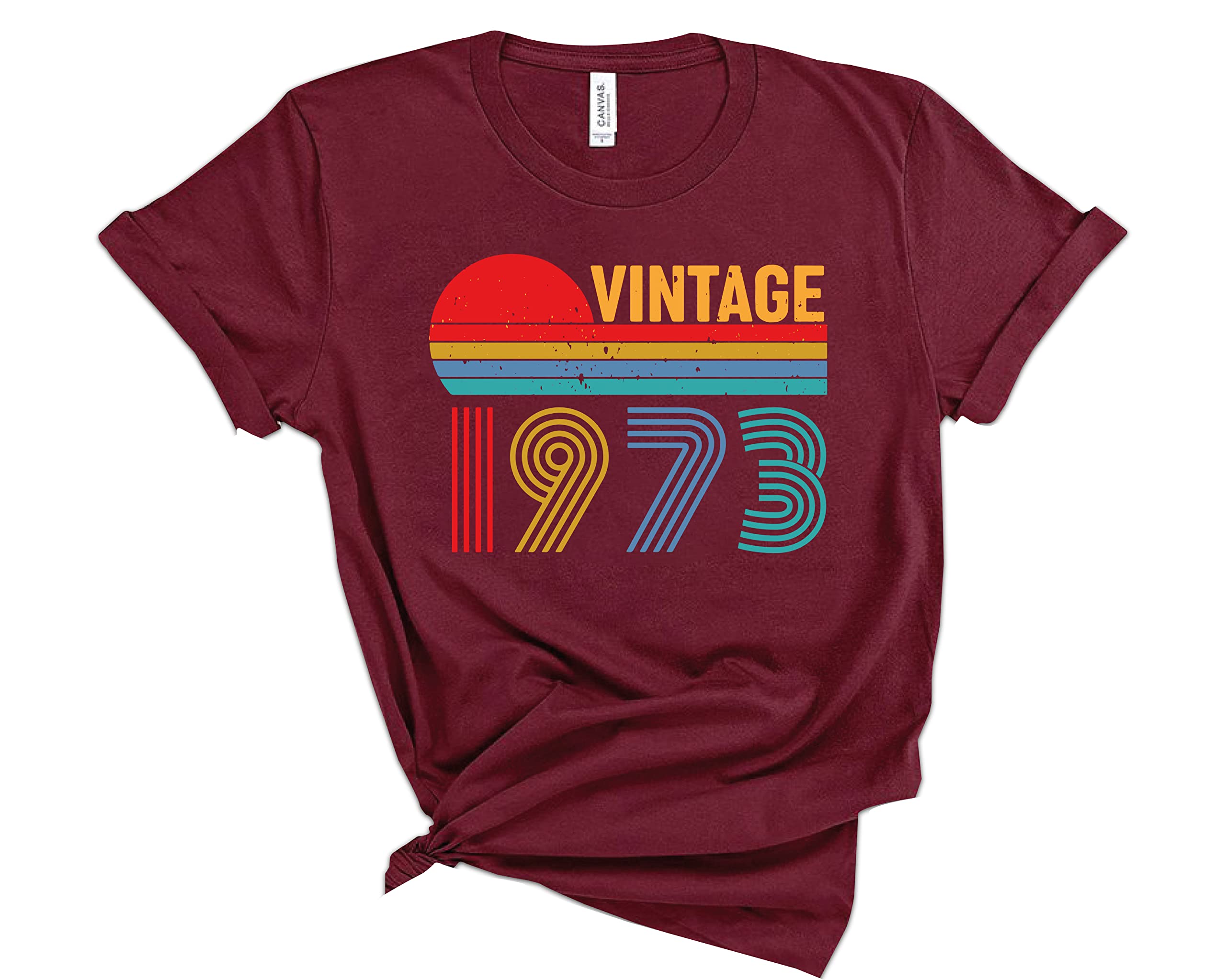 Vintage 1973 Graphic T-Shirts for Men & Women - Retro Valentine's Day Gift, Father's Day Present for 50 Year Old Dad - Perfect for Casual Wear, Birthday Parties & Nostalgic Fashion