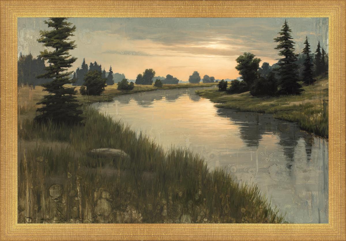 Calming Dusk By Dan Wilson - Relaxing Home Decor Painting for Living Room & Bedroom - Perfect Wall Art for Stress Relief & Meditation Spaces