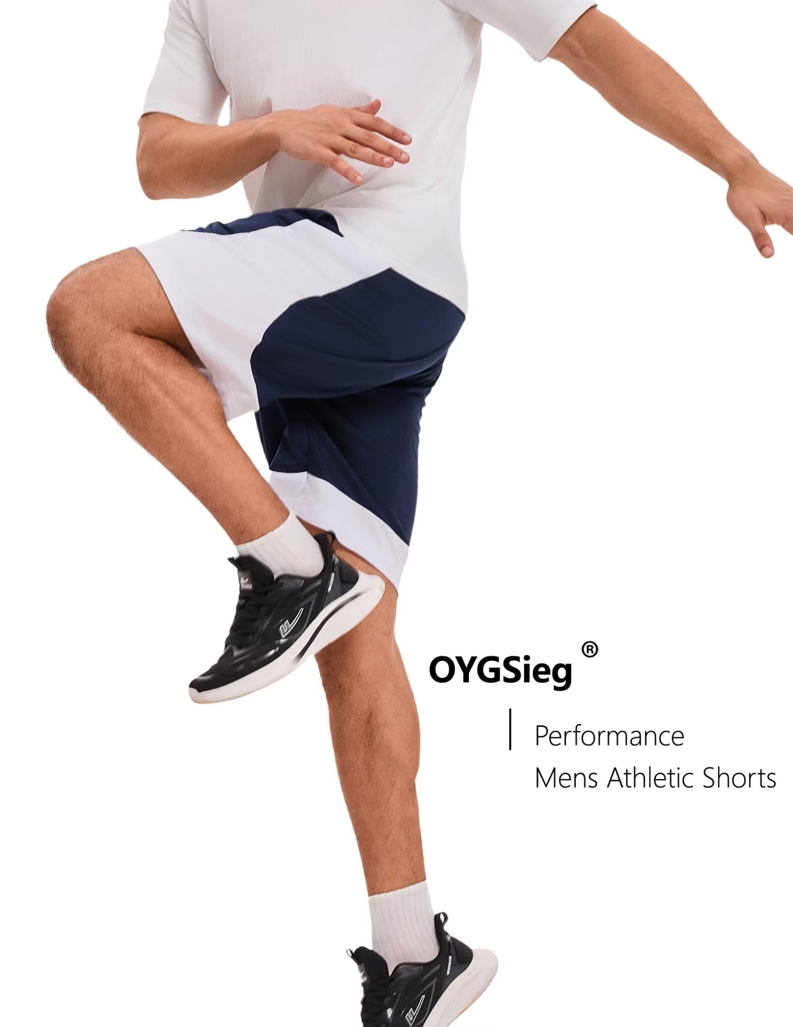 OYGSieg 6 Pack Men's Breathable Mesh Basketball Shorts with Pockets - Quick Dry Gym Workout Running Shorts for Men | Perfect for Basketball, Gym Training & Casual Wear